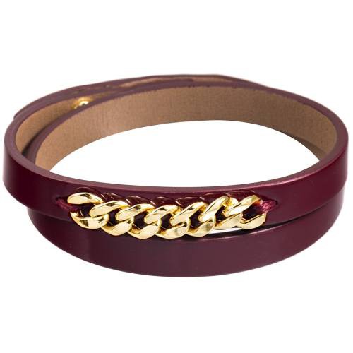 مدل دستبند چرم طلا مردانه